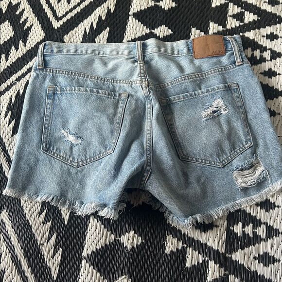 Aeropostale 90s High Rise Denim Shorts size 10 - Picture 5 of 8